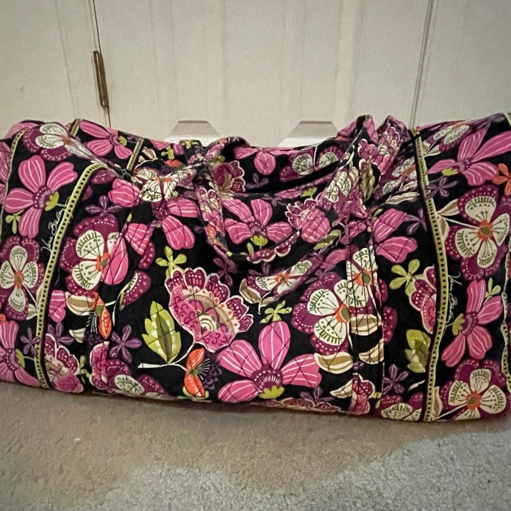 Vera Bradley Retired Purple Punch Large weekender travel bag